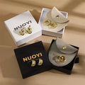NUOYI PU Leather Jewelry Bag Pouch White Cardboard Paper Jewelry Box for Necklace Bracelet Earring Ring Packaging with Logo