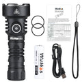 TS12 1350LM Torch Light Long Range Aluminum USB Rechargeable Portable Flashlight LED Torch Light Tactical