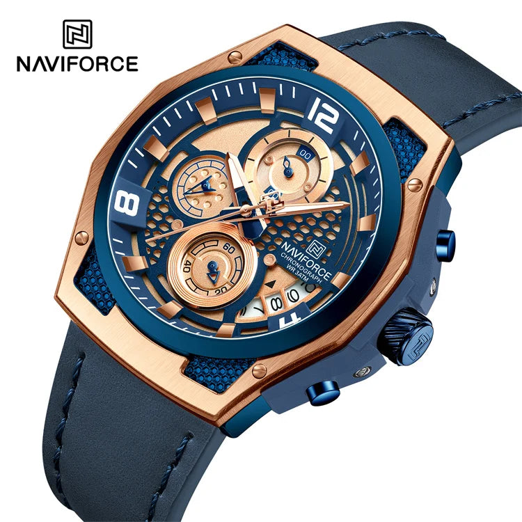 NAVIFORCE 8051 Make Own Watch Luxury Quartz Sport Wristwatches Men Chronograph Watch Manufacturers Trade