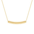 Latest 18K Gold Plated Stainless Steel Jewelry Waterproof Double Row Pointed Cone Pendent  for Women Party Necklace P243451