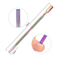 Stainless Steel Disposable Double-Use Cuticle Spoon Pusher Nail Art Files UV Polish Manicure Care Clean Tool Custom Logo