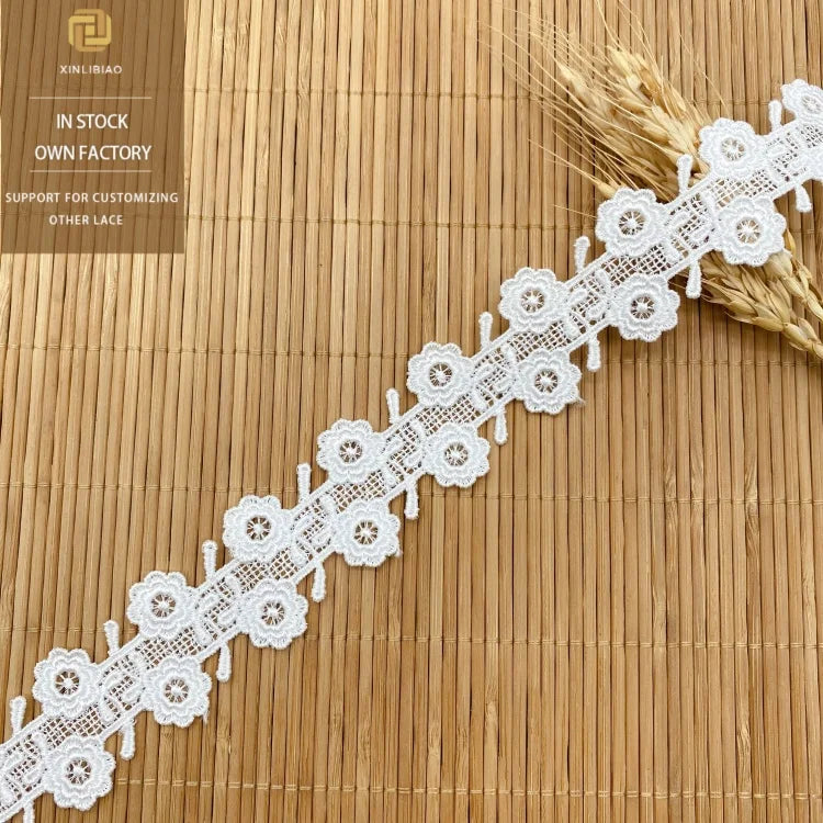 Fashionable Barcode Lace Clothing Home Fabric Accessories Embroidery Water-soluble Polyester-polyester Double Barcode Shoes