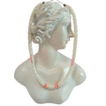Natural  pink sea shelly mop 925 Sterling Silver Necklace