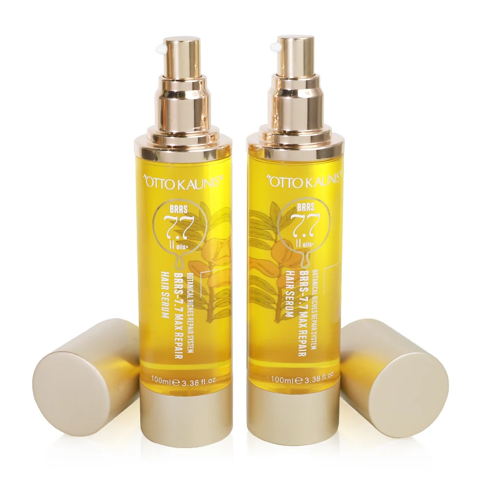 Private Label Vegan Organic Argan Oil Hair Serum with UV Protection Heat Protection Smooths Detangles for Damaged Curly Dry Hair