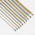Wholesale Fashion Jewelry Hip Hop Princess Cut Zircon Gift Party Various Size Silver Plated Stainless Steel Curb Chain Bracelet