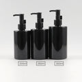 Luxury Black PET Plastic Shampoo Bottle 500ml Shower Gel Body Wash Lotion Pump Dispenser for Hair Care Cosmetic Packaging