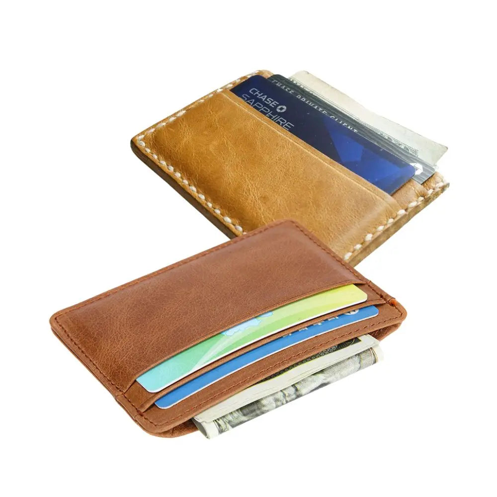 Bulk Custom logo Printed Embossed PU Leather Pocket Wallet Card Holder