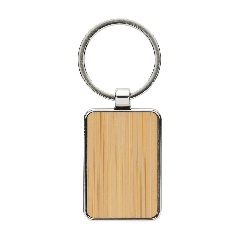 RCS Rectangular Metal Keychain Straight Advertising Keychain