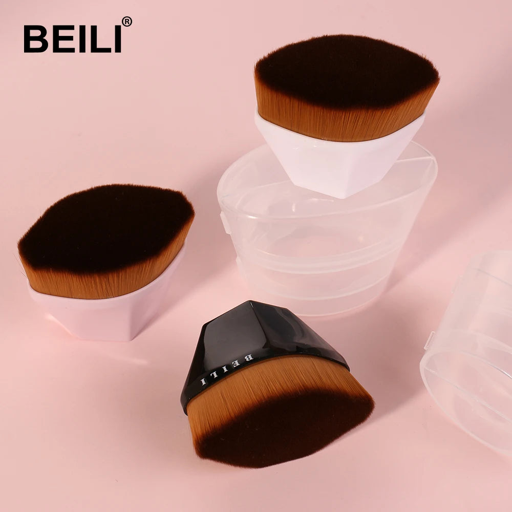 55 Magic Flat Foundation Kabuki Makeup Brush Soft Synthetic Fibre for Face Liquid Foundation Concealer Cream Beauty Cover