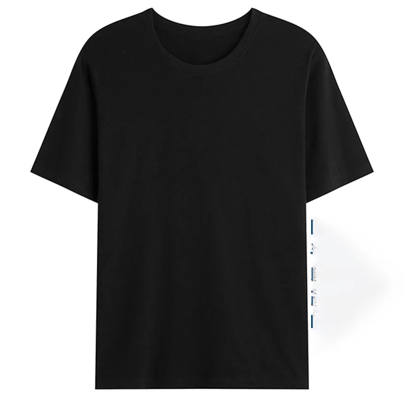 Oem customized cross border standard US size pure cotton short sleeved 180g men half sleeved tshirt