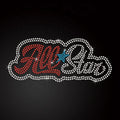 Wholesale Rhinestone Heat Transfer Cheer Custom Design Rhinestone Shirt