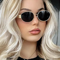 Logo Custom 2025 Retro Small Frame Round Sun Glasses UV400 Alloy Oval Sunglasses for Women Men