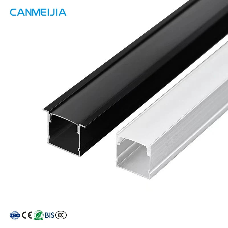 Customized Aluminium Profile for LED Cabinet Lighting Strip Recessed Aluminum Channel Diffuser Light LED Profile
