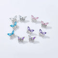 G23 Titanium Zircon Butterfly Titanium High Polished Piercing Jewelry Labret Jewelry Piercing Lip Ring