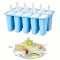 10 Cavity Large Popsicles Silicone BPA Free Mold for Ice Maker With 50Pcs Popsicle Sticks