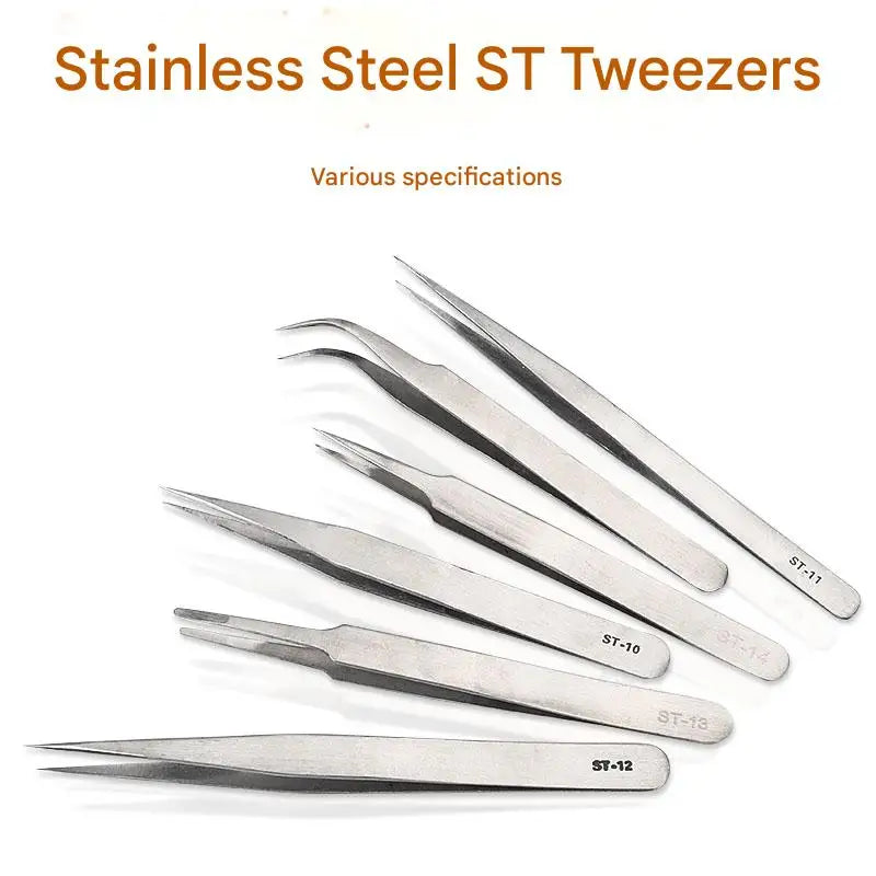 High-precision Steel DIY Tweezers Suitable for Mobile Phone Repair and Clamping Tools.