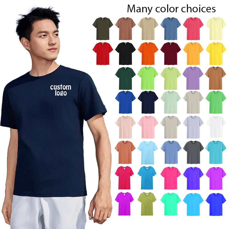 Wholesale Summer Dark Grey Solid Color Short Sleeve T-shirt Summer Style  New Style Casual Tshirts
