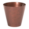 TUBUS CORTEN 7L. planter dimensions (mm) 250x250x233 copper color