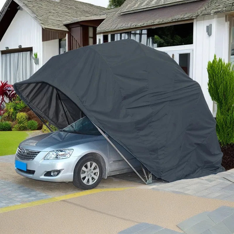 Retractable Foldable Car Shelter Portable Canopy Garage Tent Easy-to-Use Carport MegaBDM