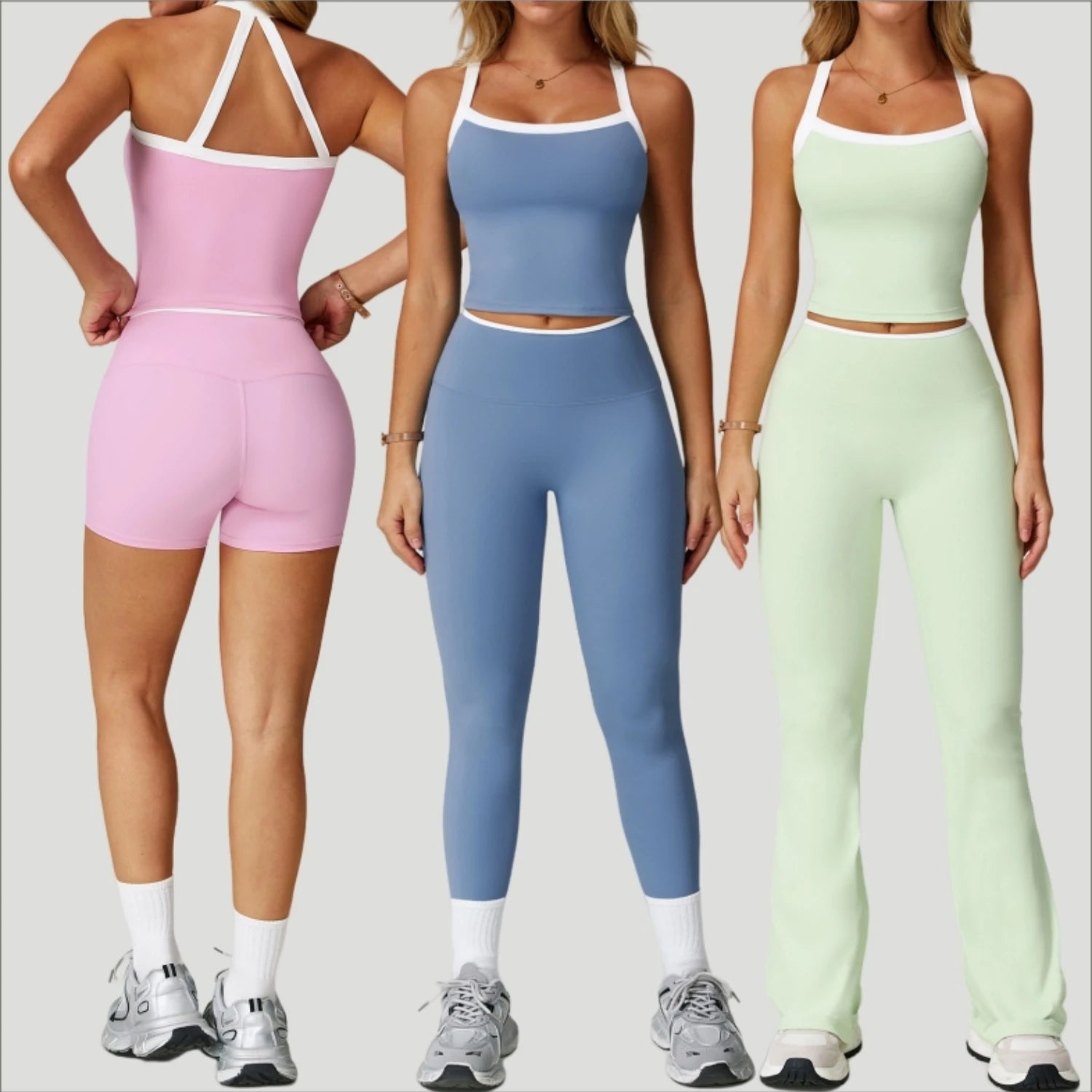 HONFIT New Arrival Breathable Quick Dry Casual Sports Suit for Women Yoga Sportswear Spandex Nylon Gym Fitness Women's Sets