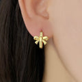 Foxi Women's Earrings Wholesale Trendy Bow Knot Glossy Fashion Bow Hoop Earrings for Women