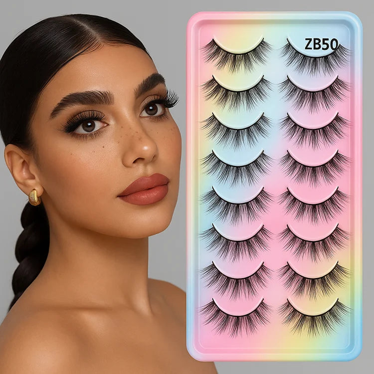 Lashes Wholesale Full Strip Eyelashes Natural Long Lashes Bulk Customized Mix Models Mink Eyelash Extension Faux Mink Lashes