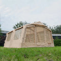Large 13.68 Waterproof Outdoor Blow up Oxford 4 Season Inflatable Camping Air Cabin Tent with Hand Pump and Mesh Windows & Door