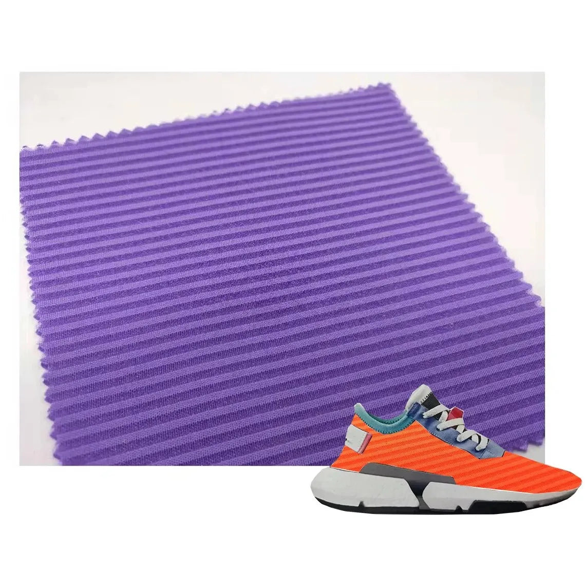 90% Polyester + 10% Spandex Elastic Space Layer Fabric Pointelle Fabric for Shoe Upper Material Tricot Knitted for Boys Girls