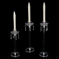 New Acrylic Centerpieces Candle Holder Luxury Crystal Candlestick Wedding Candle Stand Pillar Taper Candlestick for Table Home