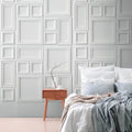 Germany Made Photo Wallpaper Murals White Grey Non Woven Vinyl Wall Mural for Bedroom Hospital Mall Moisture-Proof