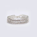 Fine Jewelry for Women Diamond Stainless Steel Bracelets Hand Jewelry Multilayer Bridal Rhinestone Fashion Bracelet Bangles