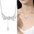 FDXZ-228 Original Design 925 Silver Bow Tassel Necklace Simplicity Top Quality Exquisite Design Charm Birthday Gift
