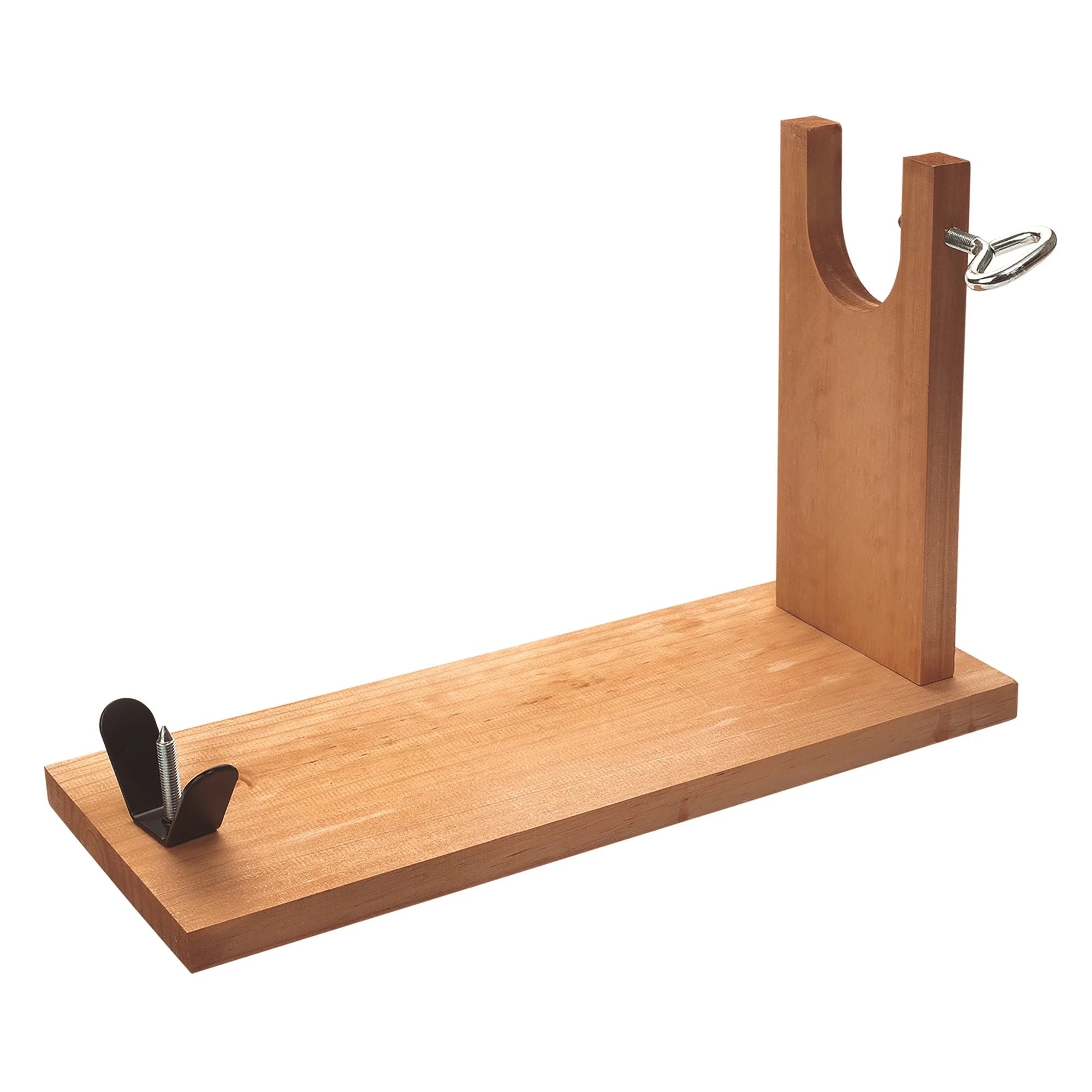 WELL HOME - Ham holder in pine wood 40x16x23cm with V-shaped fitting with spike and hoof fixing with steel screw