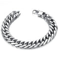 Stainless Steel Miami Curb Cuban Link Men's Wide Iced Double Link Bling Trendy Anniversary Gift Fashion Jewelry Rose Gold Plated