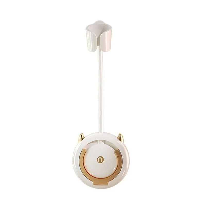 Functional Modern Wall Mounted Single Hair Dryer Punching Holes Lazy Storage Shelves for Bathrooms Foldable Hands-Free Holding