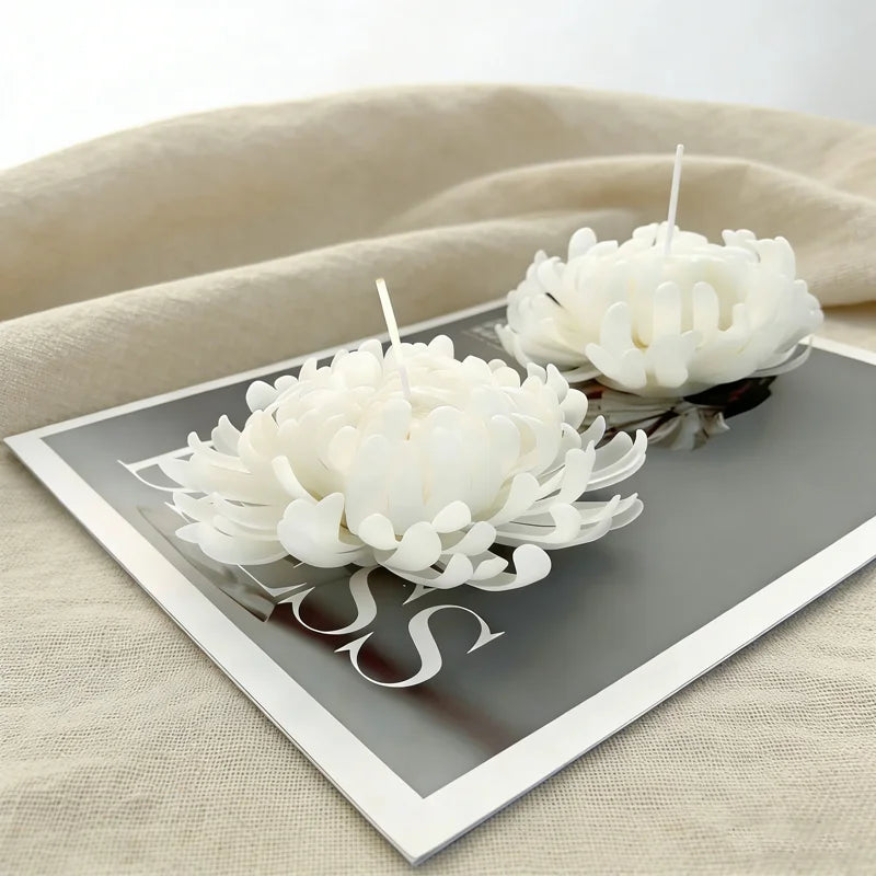 Flower and Candle Centerpieces Artistic Unique Wax Forget Me Bridal Bouquet Decorative Scented Luxury Candle Glass with Flower