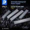 DUSKTEC 60W 100W 200W AC 100-130V 170-260V 100-260V DC 12V 24V IP67 Strip Light 3-in-1Dimmable Triac Led Driver