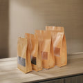 Food Grade Quality Zipper Top Gravure Printed Packaging Pouch for Cake Natural Kraft Craft Aluminum Paper Bag
