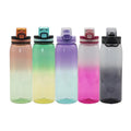 Beautiful 900ml Gradient Color Eco-Friendly Plastic Sports Water Bottle Leak-Proof Direct Drinking Handgrip for Gym School