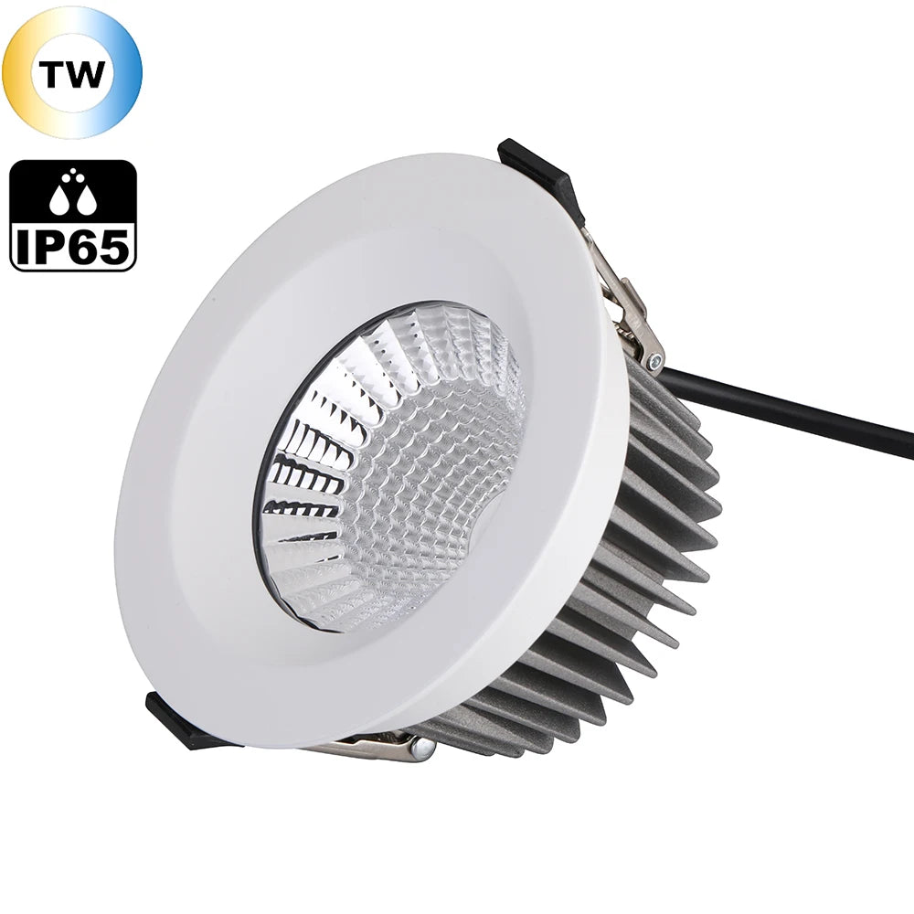 Benory 24V 2000-6000K Tunable White Recessed Downlight IP65 12W for GVS KNX Loxone PWM Casambi Dali System Smart LED Downlights