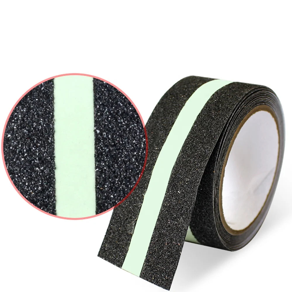 Free Sample Durable Luminous PET Strip Acrylic Single Sided Anti Slip Glow in the Dark Star Marking Warning Skateboard Grip Tape
