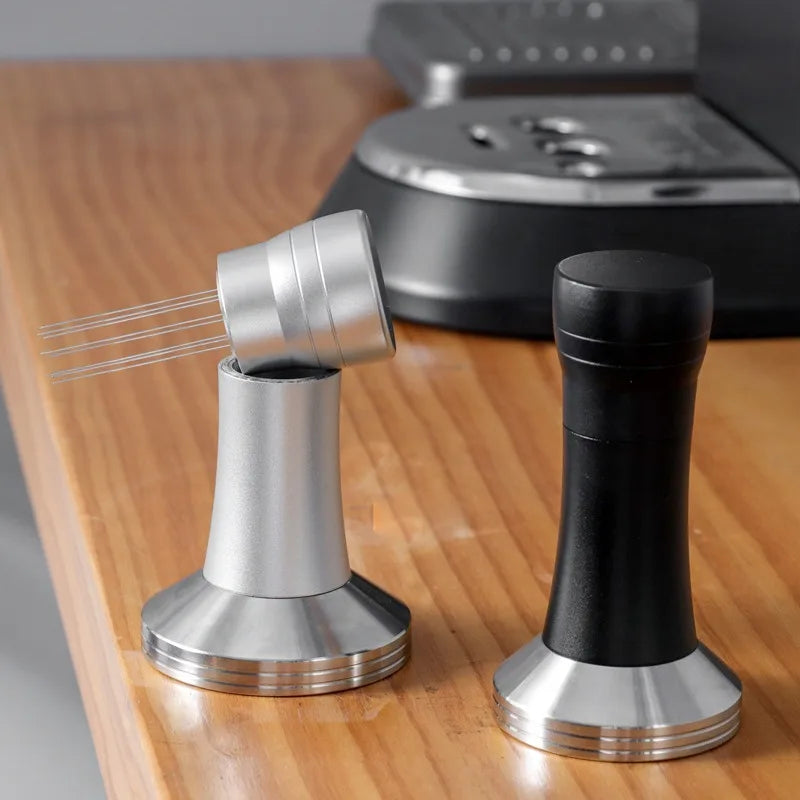 Food Grade Espresso Tools 51mm 53mm  58mm  Espresso Tamper Coffee Needle Distributor 2 in 1 Coffee Tamper Needle Distributor
