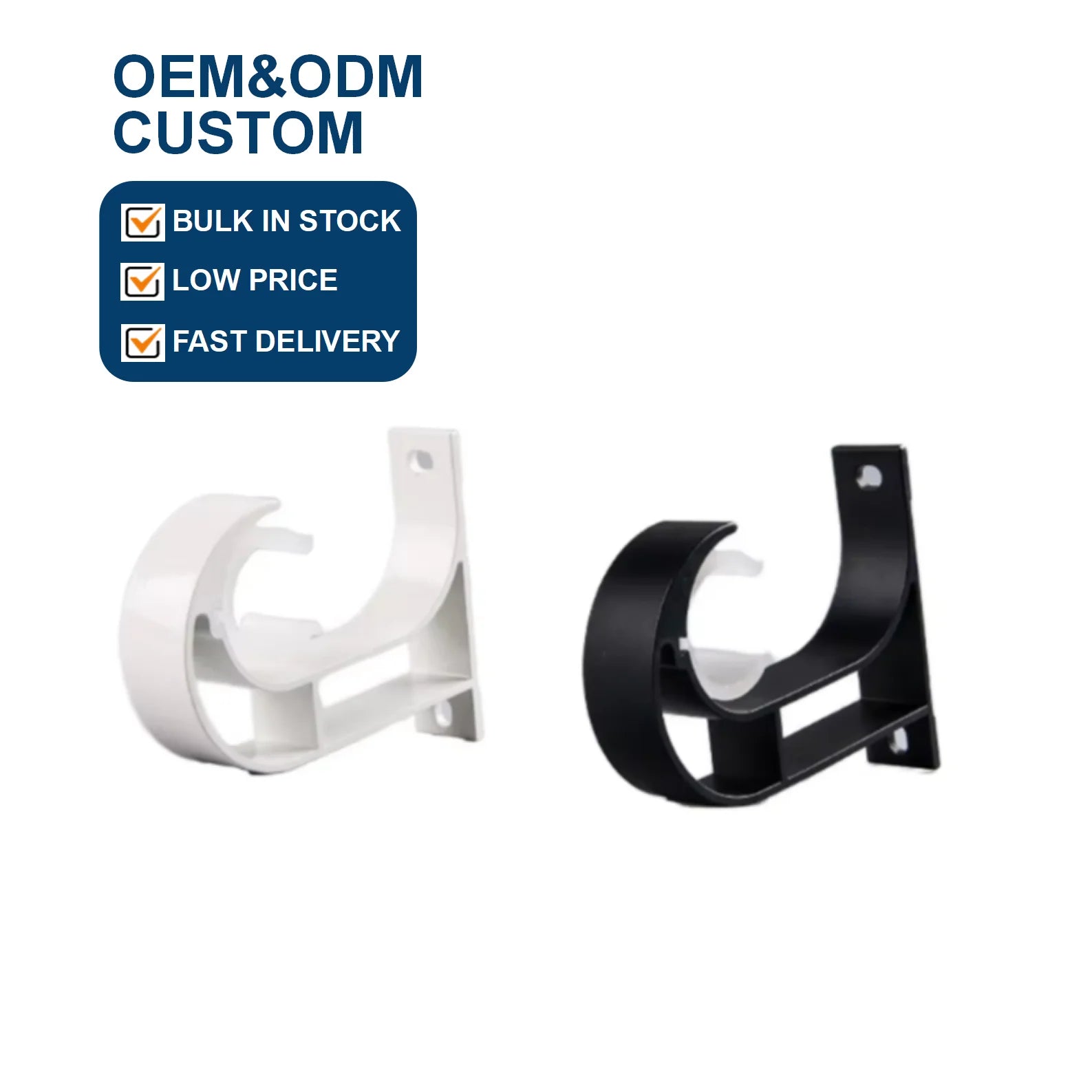 Wholesale Customized JE Roman Rod Single & Double Mount Bracket for Curtains Premium Curtain Poles Tracks Accessories