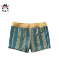 Suppliers Swimwear Sublimation Print Stripe square Cut Swim Briefs Mens Swimwear