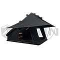 SNDN 4wd Camping Aluminum Roof Top Tent X Frame Hard Shell Roof Top Tent Clamshell Roof Top Tent with Shoe Bags