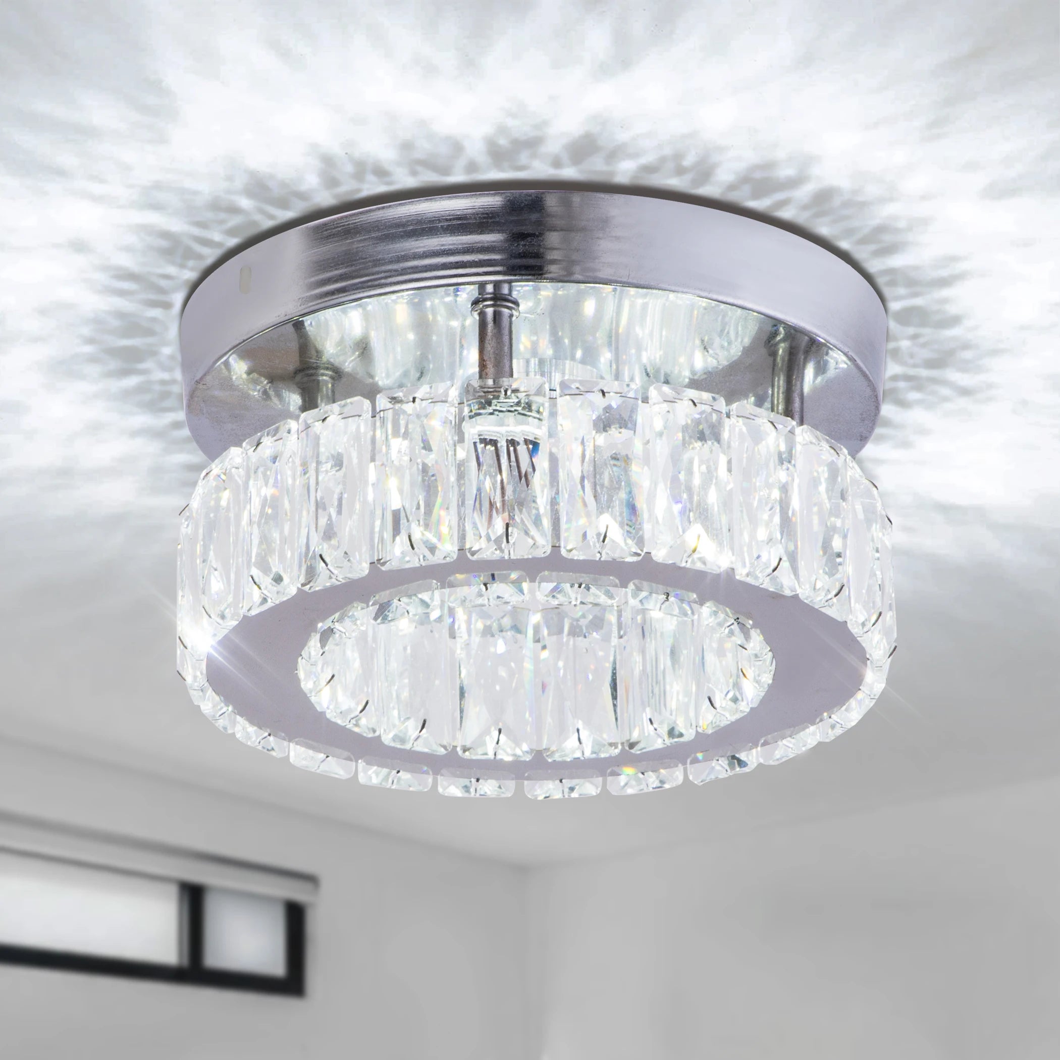 Chandeliers for Home Decor LED Small Chandeliers Flush Mount Ceiling Light Fixtures for Bedroom Hallway Foyer 6000K