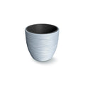 Grey flower pot with reservoir FURU collection 29.8 x 29.8 x 28 cm 15 L capacity.