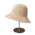 Ladies Women Packable Sun Hats Jacquard Crochet Raffia Straw Wide Brim Beach Hat for Women Cloche Bonnet Hat for Travel Outdoor