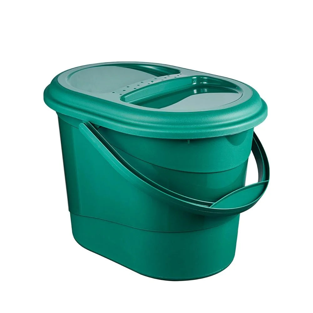 Green eco trash can 37 x 29.5 x 27.5