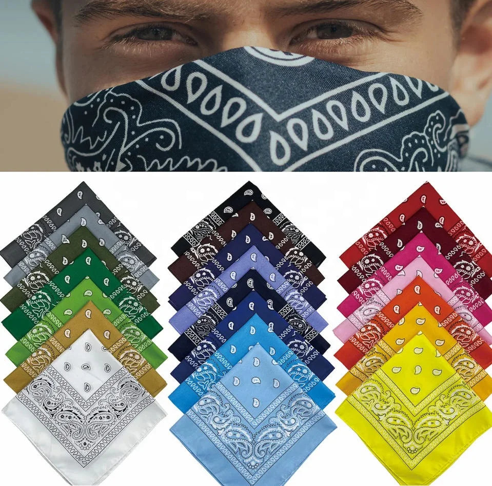 Wholesale Promotion Multi Functional Polyester Sports Bandana Custom Logo Color Square Headwear Scarf Seamless Hip Hop Outdoor